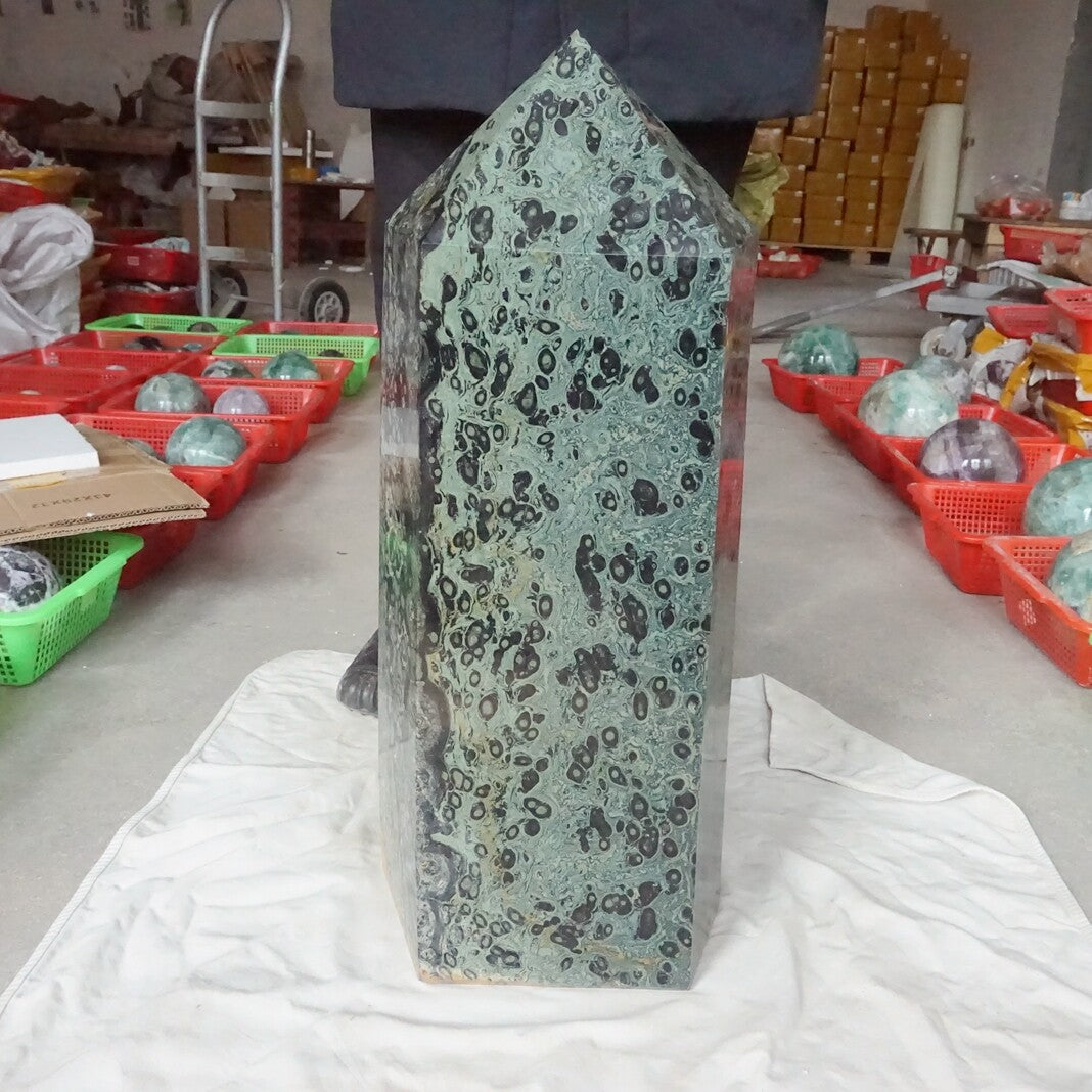 50KG 112LB Huge Natural Stromatolite Kambaba Crystal Jasper Stone Point Tower Healing