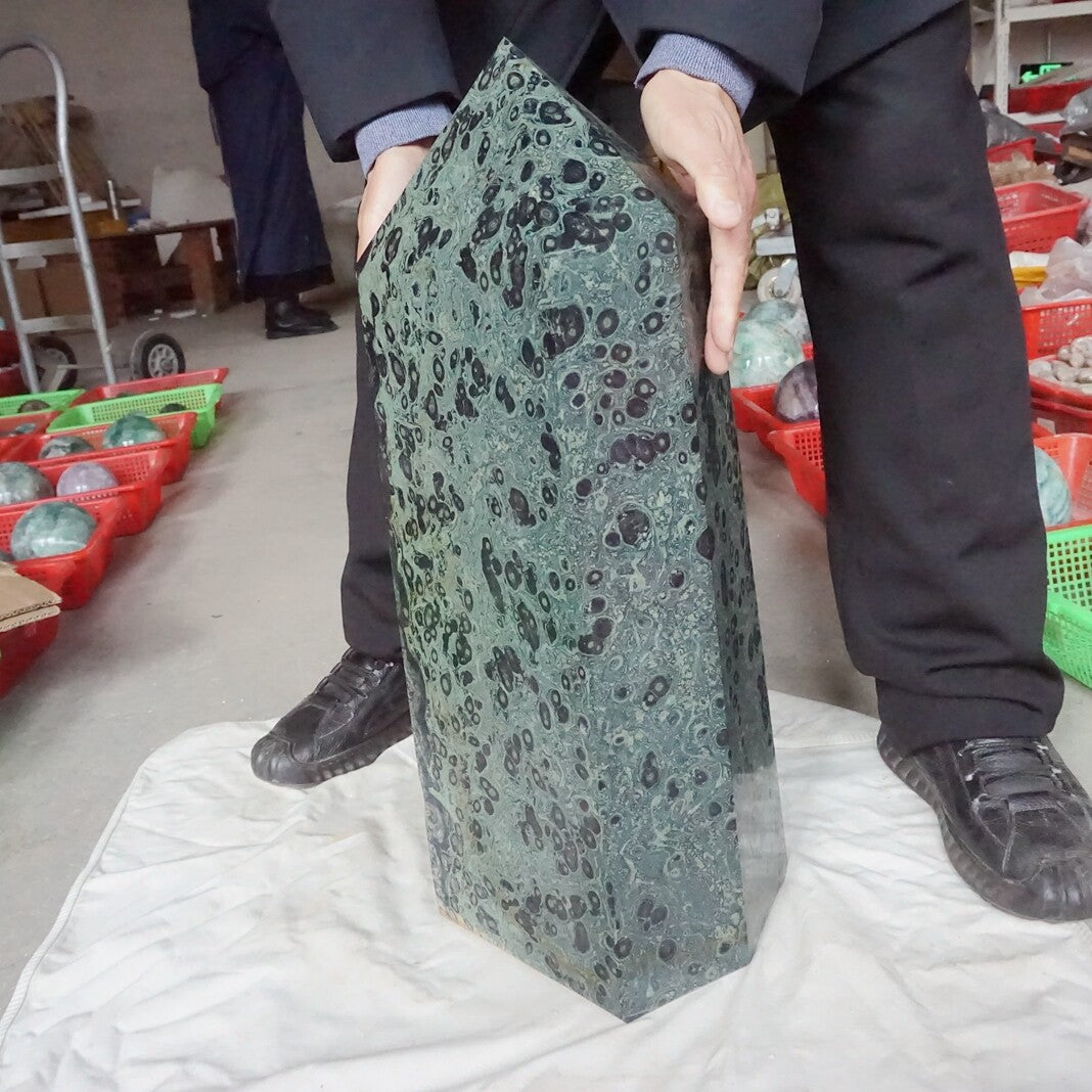 50KG 112LB Huge Natural Stromatolite Kambaba Crystal Jasper Stone Point Tower Healing