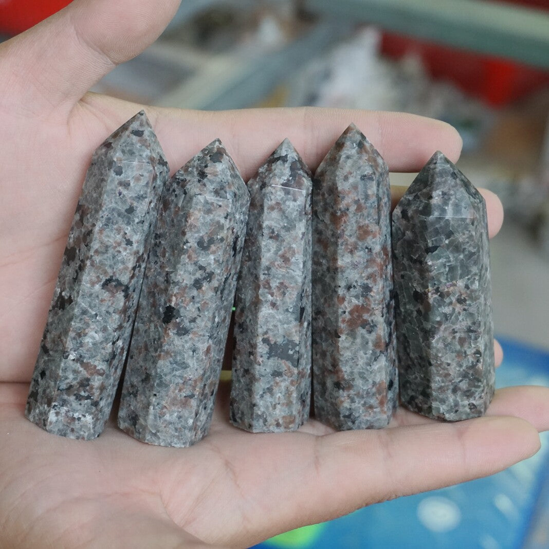 2KG 4.4LB 24Pcs Yooperlite Fire Stone Crystal Tower Point Flashing Flame Under Ultraviolet Healing