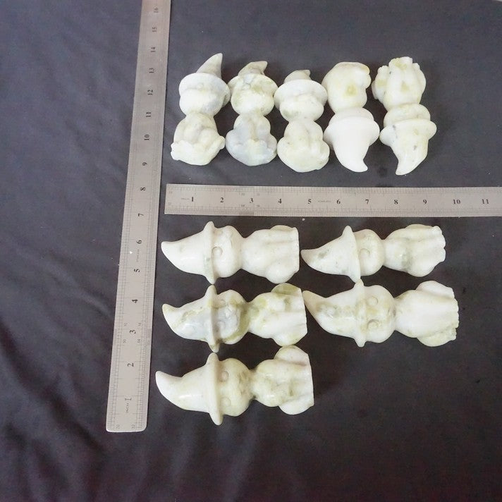 10Pcs 2.5KG 5.5LB Natural Cauliflower Jasper Crystal Wizard Cat Carved Sculpture Carvings Healing