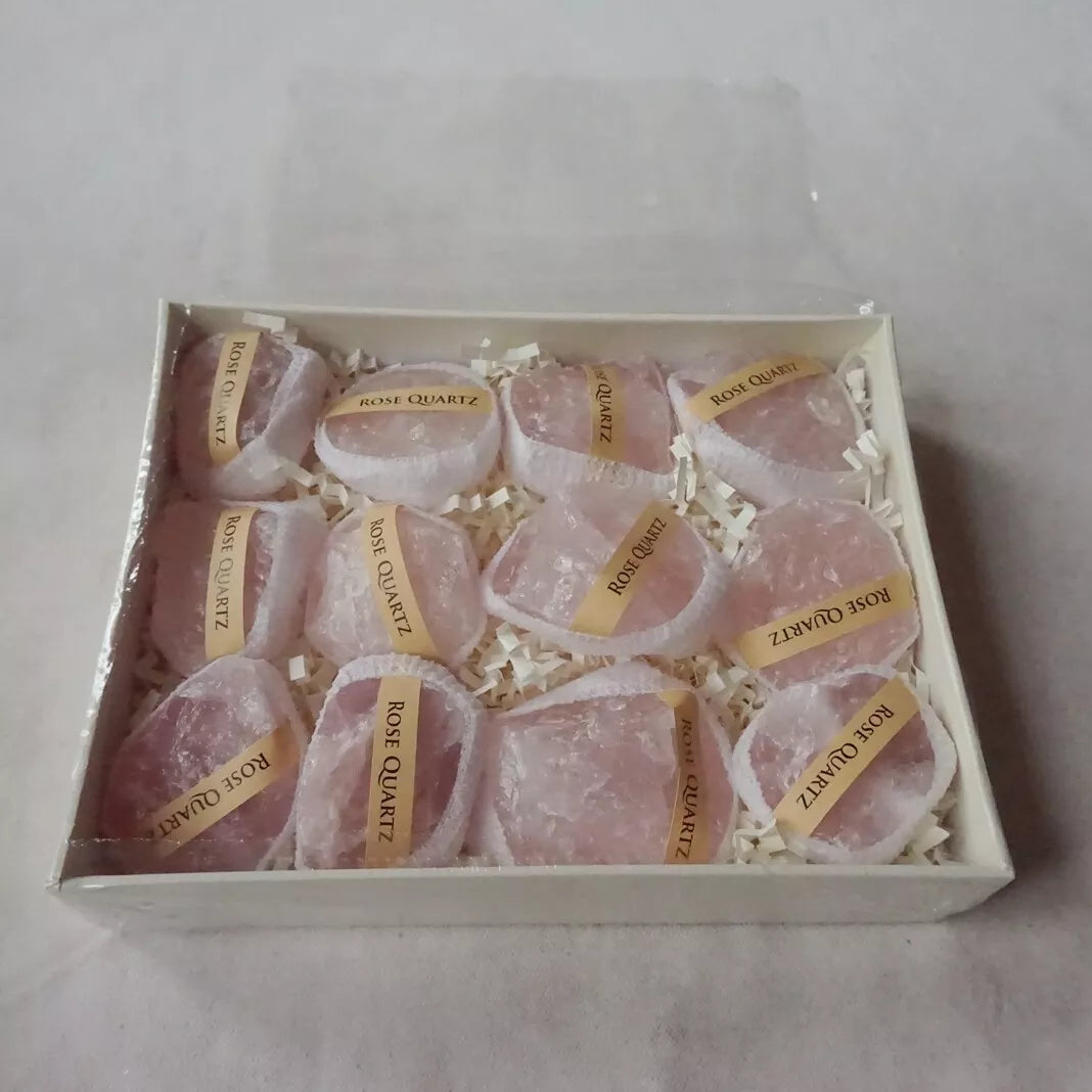 5 Boxes,60Pcs Natural Pink Rose Quartz Crystal Rough Gem Stone Healing.Wholesales Lot