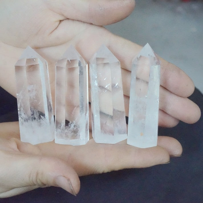 50Pcs 2kg 4.4LB Natural Clear White Quartz Crystal Point Tower Polished Healing Wholesales
