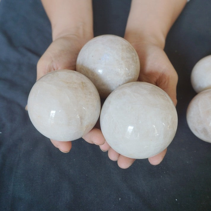 5KG 11LB 15Pcs Natural Blue Rainbow Moonstone Belomorite Crystal Sphere Ball Healing