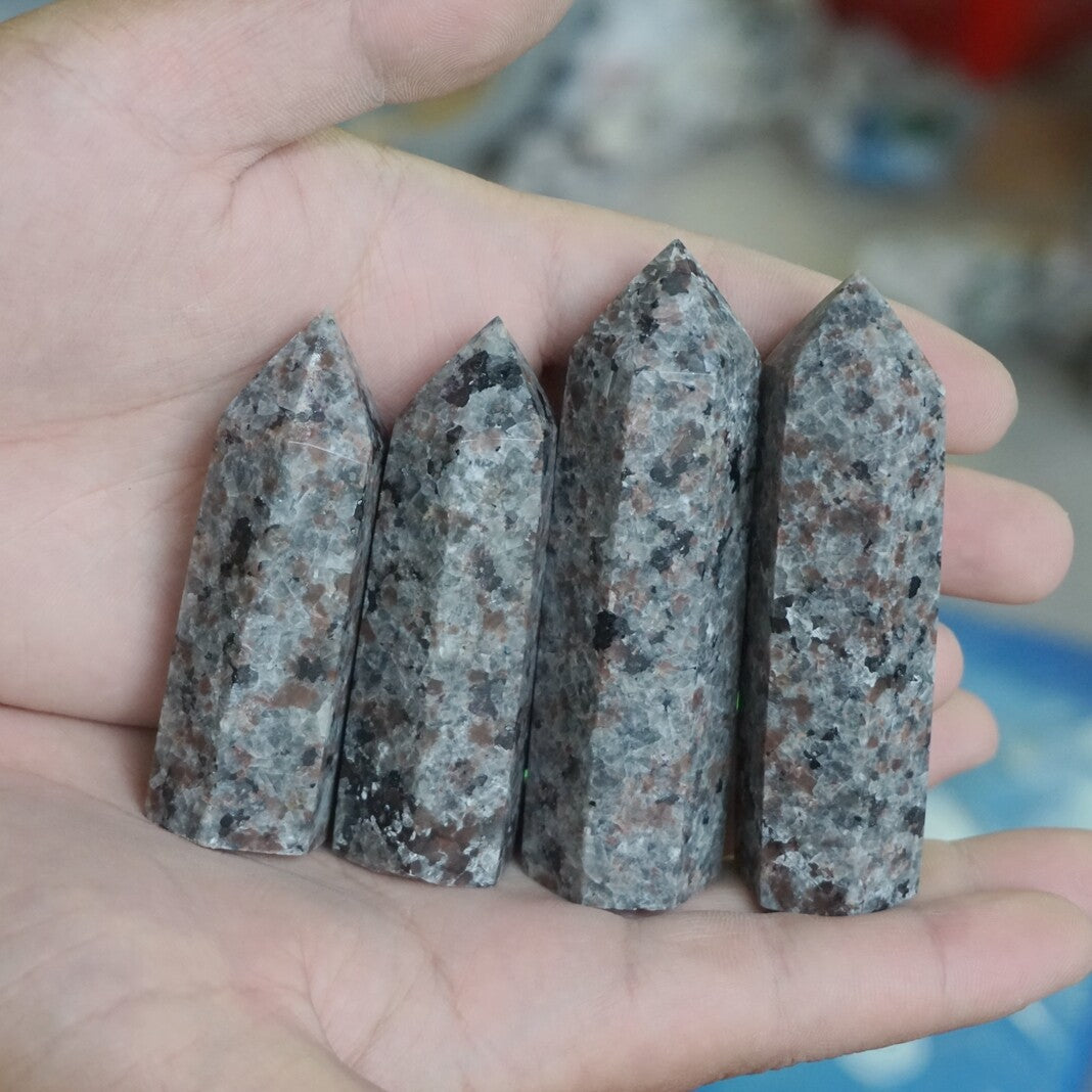 2KG 4.4LB 24Pcs Yooperlite Fire Stone Crystal Tower Point Flashing Flame Under Ultraviolet Healing
