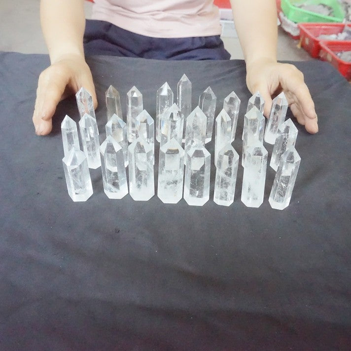 50Pcs 2kg 4.4LB Natural Clear White Quartz Crystal Point Tower Polished Healing Wholesales