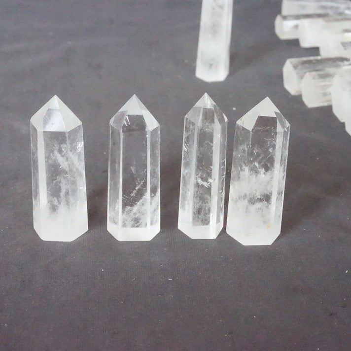 50Pcs 2kg 4.4LB Natural Clear White Quartz Crystal Point Tower Polished Healing Wholesales