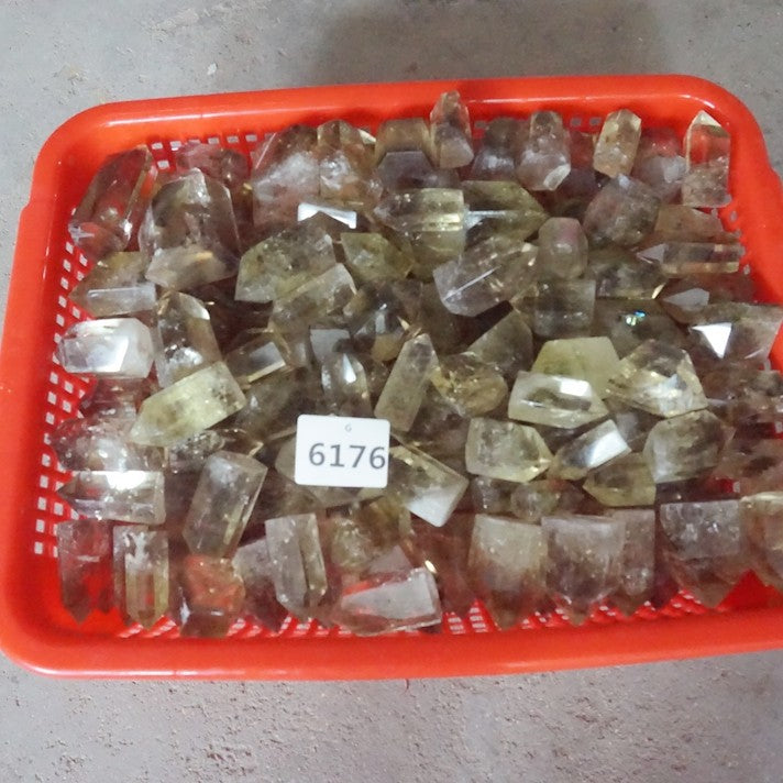 2KG 4.4LB 40Pcs Natural Rainbow Citrine Quartz Crystal Point Tower Polished Healing Wholesales Price