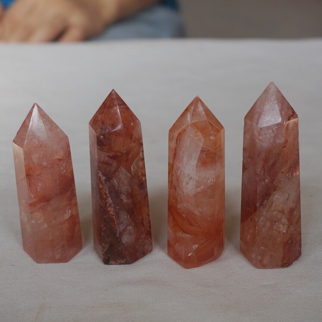 2KG 4.4LB 30Pcs Natural Red Hematoid Quartz Crystal Point Tower Polished Healing