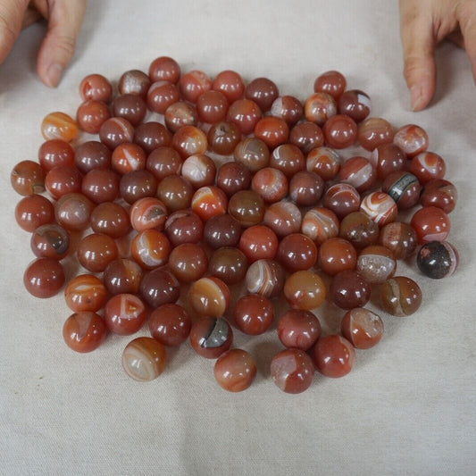 2KG 4.4LB 180Pcs Small Natural Red Carnelian Agate Crystal Sphere Ball Healing 2cm