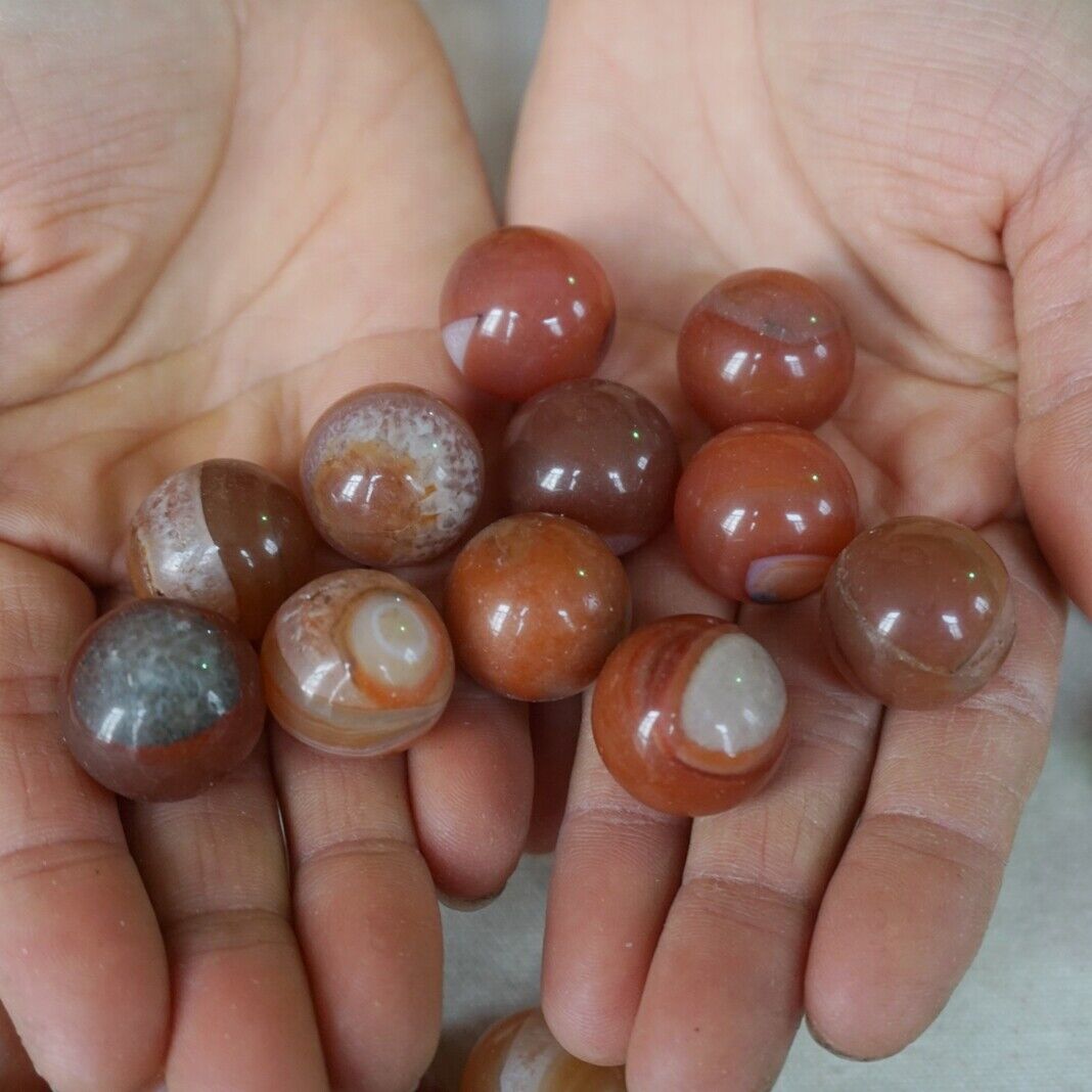 2KG 4.4LB 180Pcs Small Natural Red Carnelian Agate Crystal Sphere Ball Healing 2cm