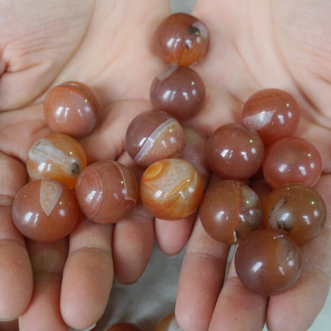 2KG 4.4LB 180Pcs Small Natural Red Carnelian Agate Crystal Sphere Ball Healing 2cm