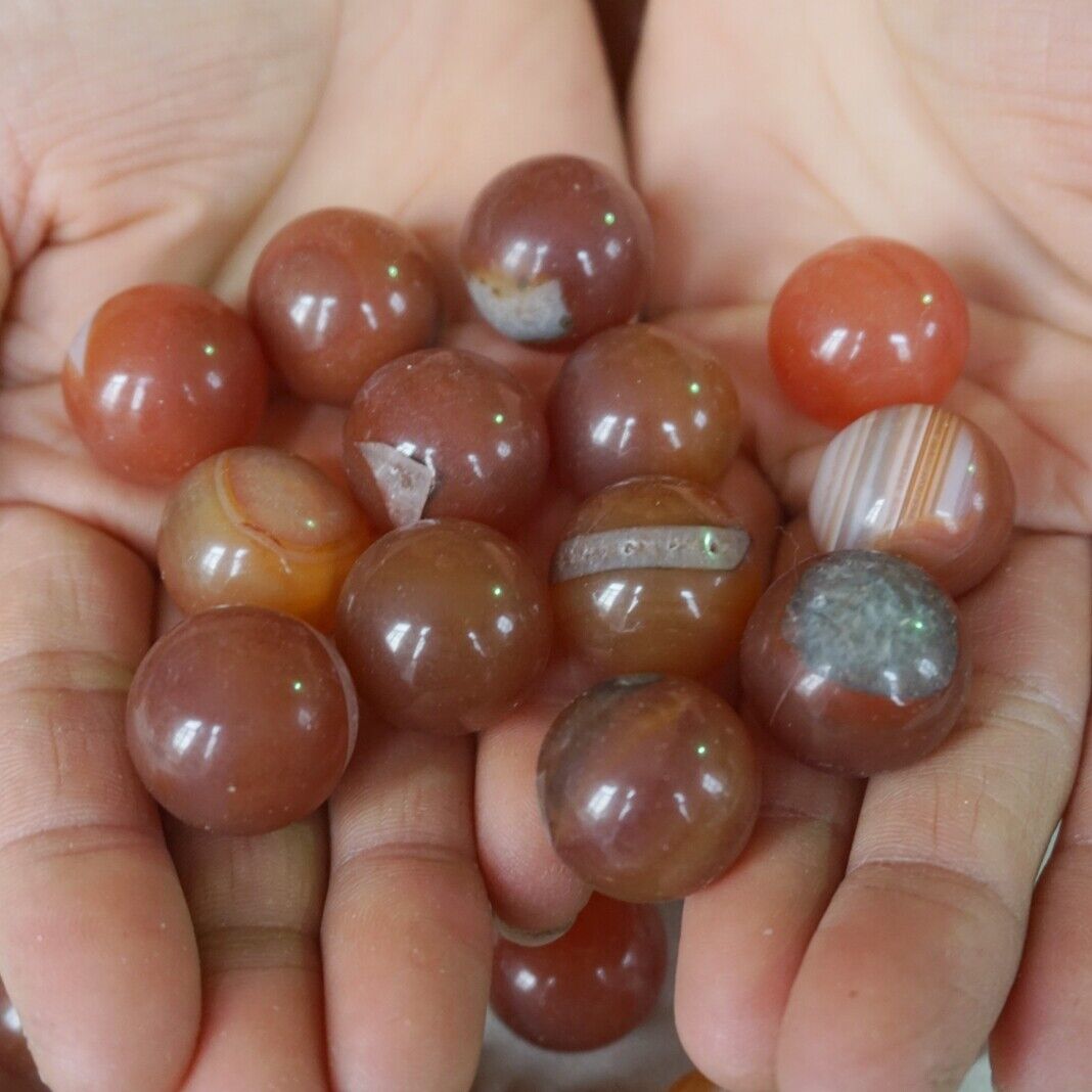 2KG 4.4LB 180Pcs Small Natural Red Carnelian Agate Crystal Sphere Ball Healing 2cm