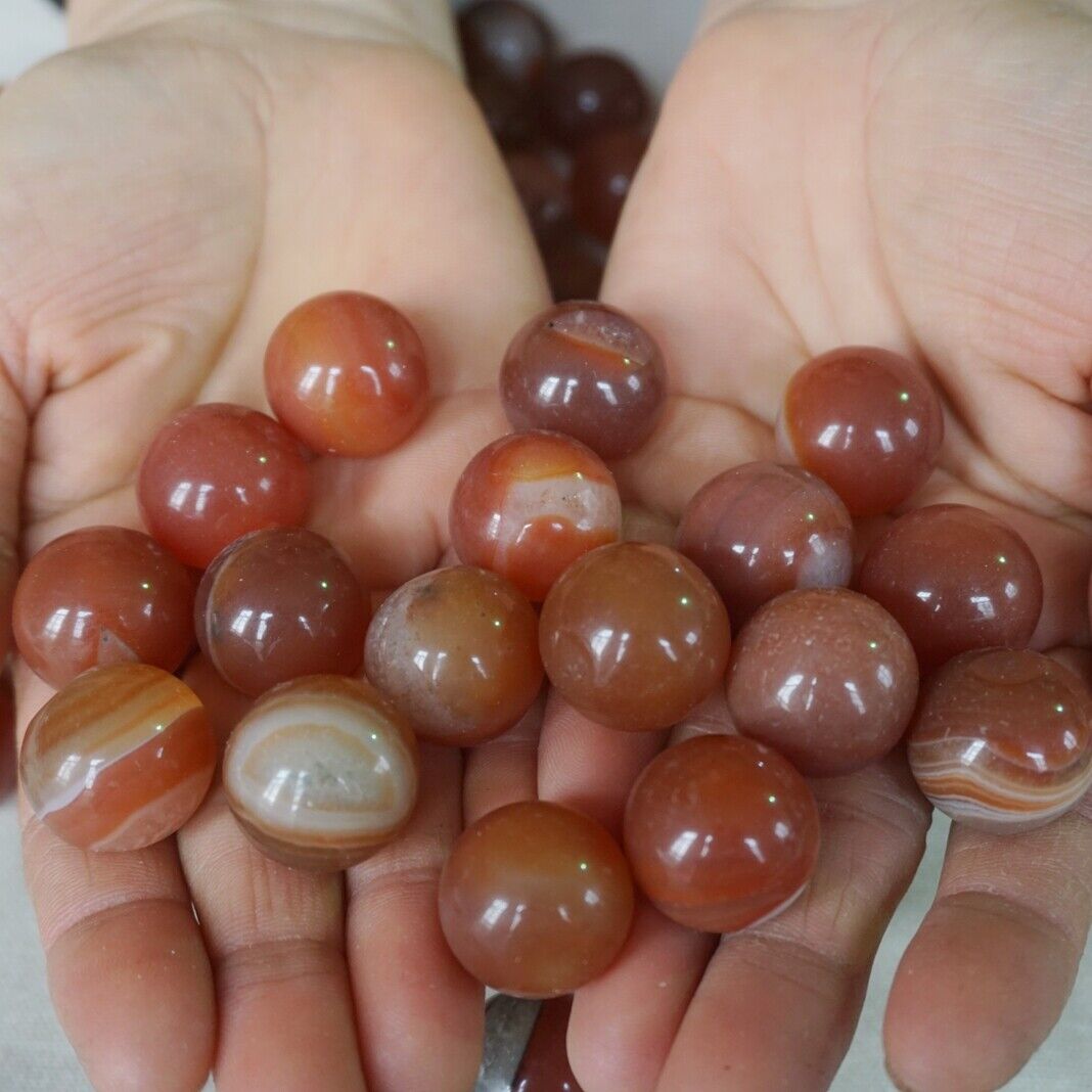 2KG 4.4LB 180Pcs Small Natural Red Carnelian Agate Crystal Sphere Ball Healing 2cm