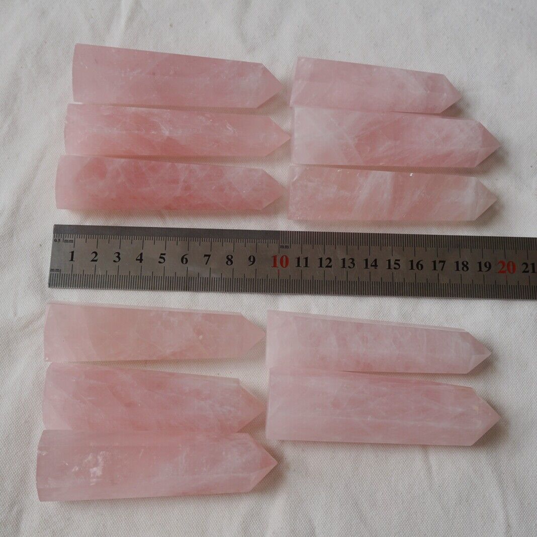 5KG 11LB 60Pcs Natural Pink Rose Quartz Crystal Point Tower Healing Wholesales