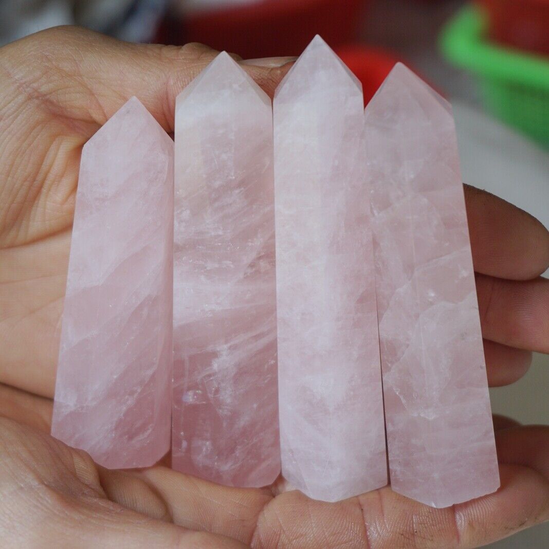 5KG 11LB 60Pcs Natural Pink Rose Quartz Crystal Point Tower Healing Wholesales