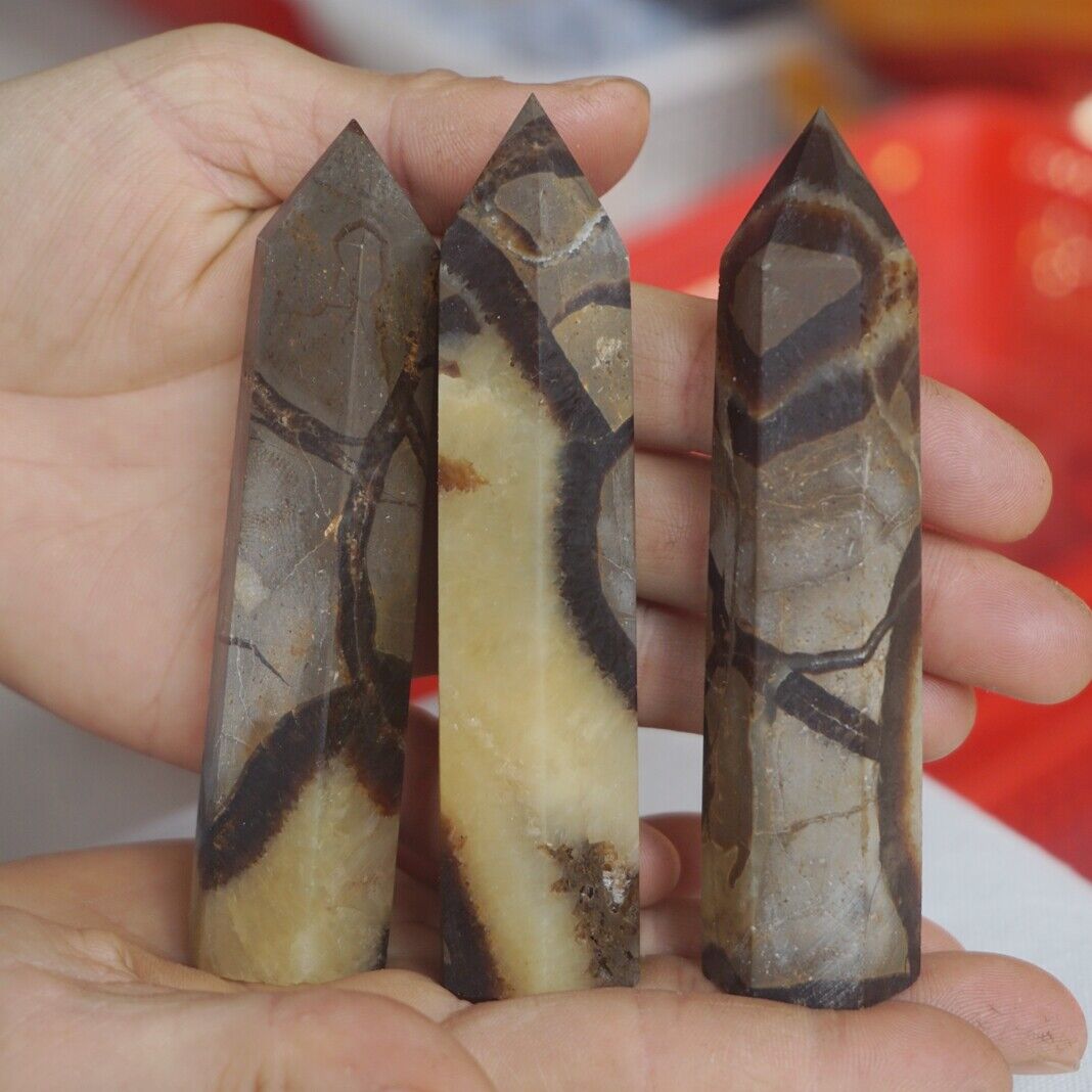 2KG 4.4LB 24Pcs Natural Dragon Septarian Geode Quartz Crystal Point Tower Healing