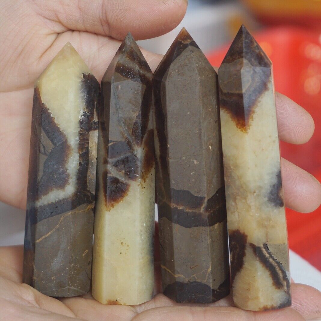 2KG 4.4LB 24Pcs Natural Dragon Septarian Geode Quartz Crystal Point Tower Healing