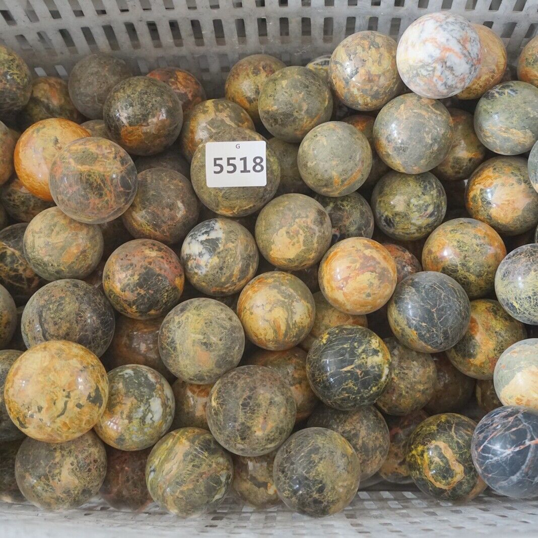 5KG 11LB 16Pcs Natural Realgar Ore Stone Crystal Sphere Ball Healing Fengshi China 54-61mm