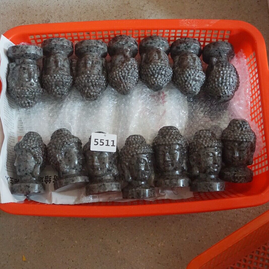 4.3KG 9.5LB 10Pcs Yooperlite Fire Stone Crystal Buddha Head Flashing Flame Under UV