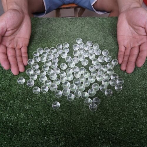 2KG 4.4LB 250Pcs Tiny Natural White Clear Quartz Crystal Sphere Ball Polished Healing 16-18mm