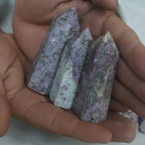 2KG 20Pcs 4.4LB Natural Purple Mica Lepidolite Crystal Point Tower Healing Africa .