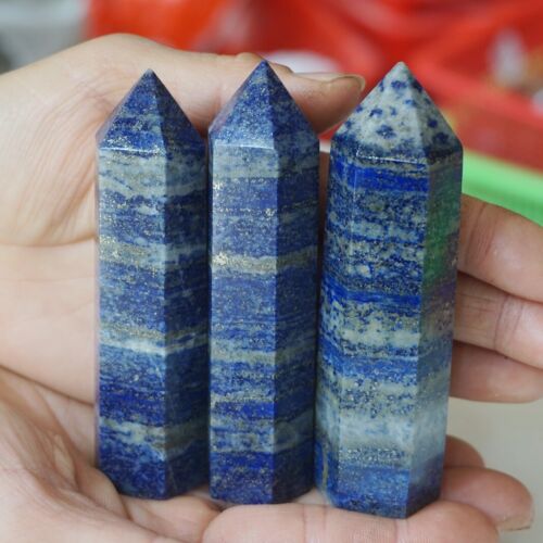 4.4LB 2KG 18Pcs Natural Lapis Lazuli & Pyrite Crystal Point Tower Healing Bulk