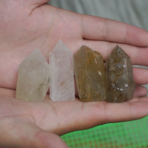 1KG 2.2LB 23Pcs Natural Gold Hair Rutile Quartz Crystal Point Tower Polished Healing