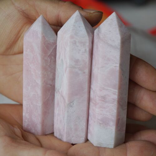 2KG 4.4LB 20Pcs Natural Pink Opal Crystal Gem Stone Point Tower Healing Angel Skin