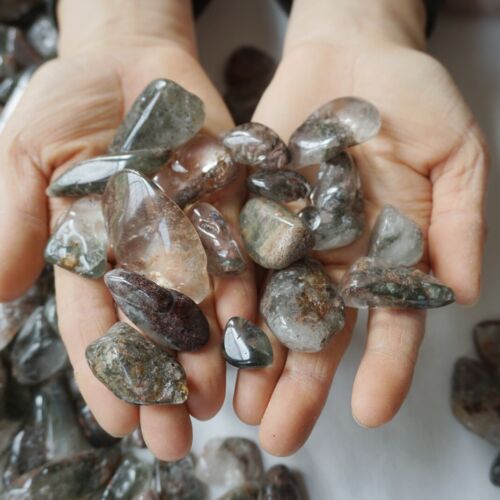 11LB 5KG 360Pcs Natural Phantom Ghost Clear Quartz Crystal Stone Tumbled Healing Brazil Wholesales Lots