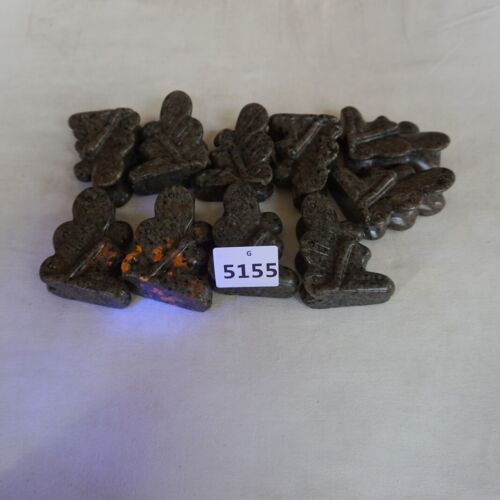 3.2LB 10Pcs Yooperlite Fire Stone Crystal Butterfly Flashing Flame Under UV