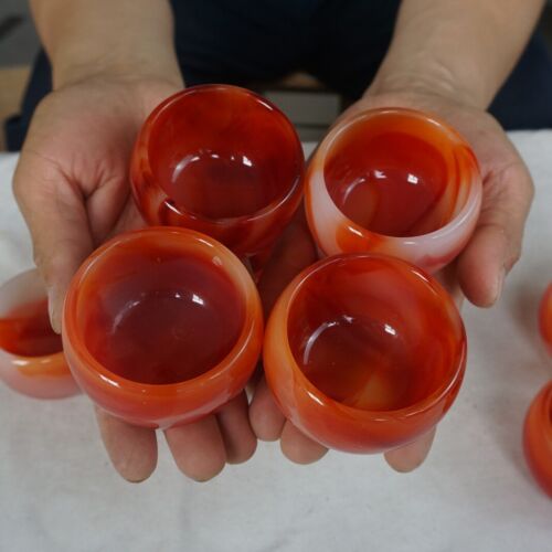 20Pcs Manmade Art Agate Carnelian Quartz Crystal Bowl Cup Carving Healing Wholesales Lot