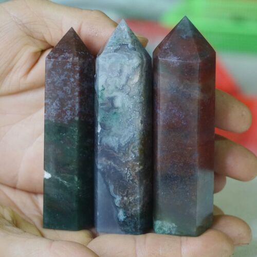 5KG 11LB 55Pcs Natural Ocean Jasper Onyx Quartz Crystal Point Tower Polished Healing