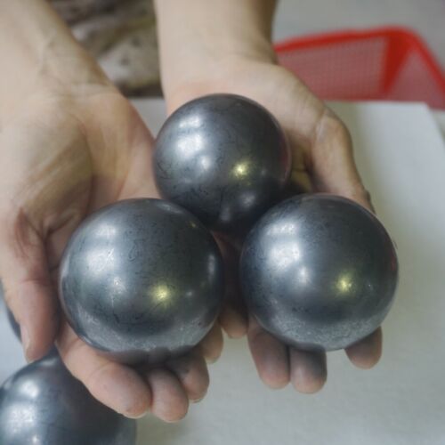 2.5KG 5.5LB 10Pcs Natural Shungite Protect Radiation Crystal Sphere Ball Healing Russia