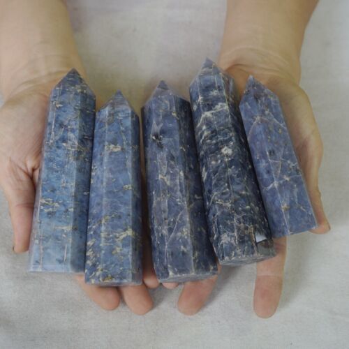 5KG 11LB 30Pcs Natural Blue Rose Quartz Crystal Point Tower Polished Healing