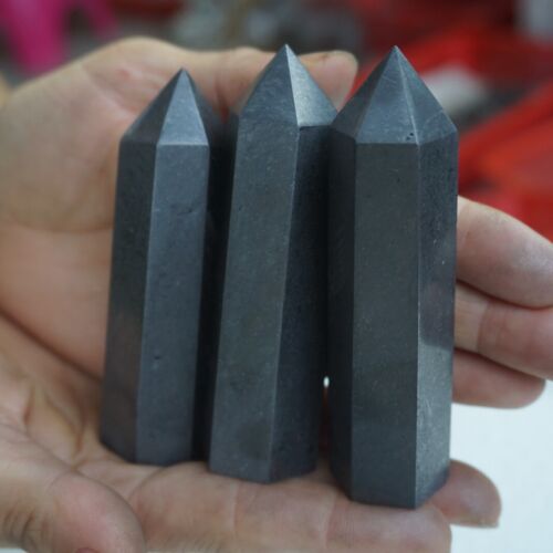 18Pcs 1kg Natural Shungite Protect Radiation Crystal Point Tower Healing Russia