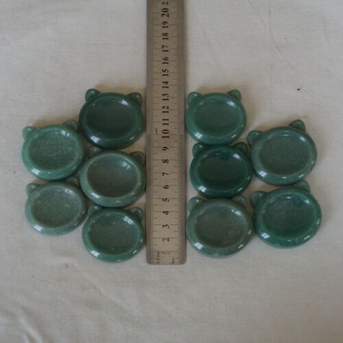 20Pcs 2.4LB Green Aventurine Jasper Crystal Thumb Bowl Decompression Stone Bulk