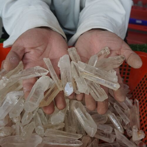 11LB 5Kg Natural Raw Clear Quartz Crystal Points Original Brazil Bulk Wholesale Lot