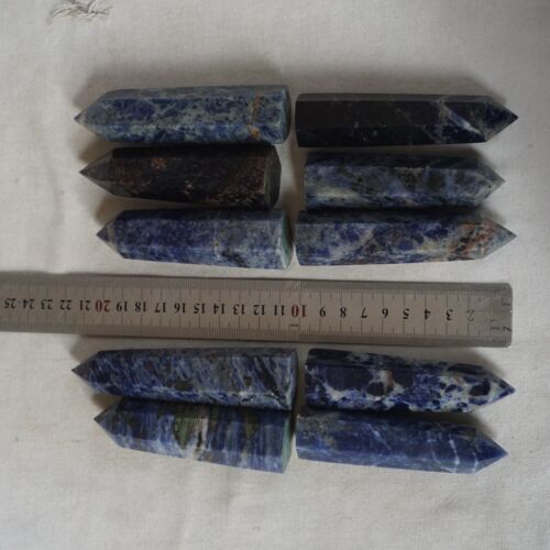 2KG 20Pcs 4.4LB Natural Blue Sodalite Crystal Point Tower Obelisk Polished Healing