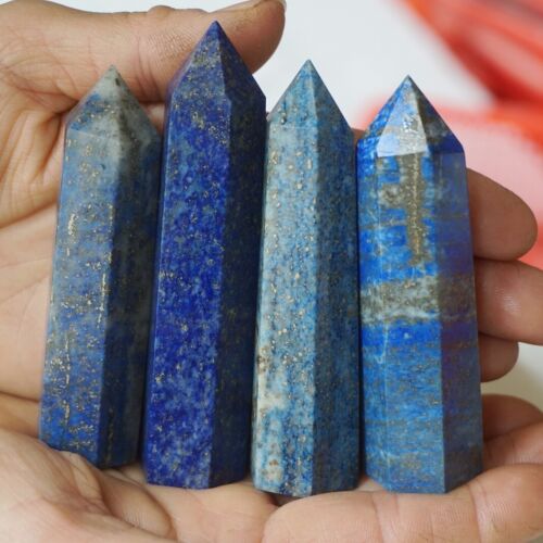 4.4LB 2KG 32Pcs Natural Lapis Lazuli & Pyrite Crystal Point Tower Healing