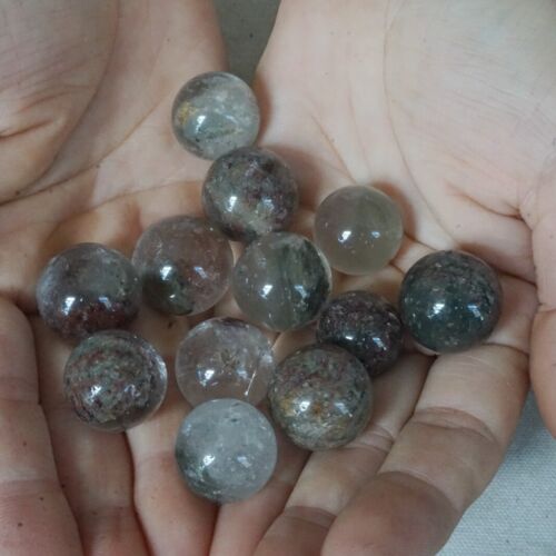 1KG 2.2LB 110Pcs Natural Phantom Ghost Clear Quartz Crystal Sphere Ball Healing .