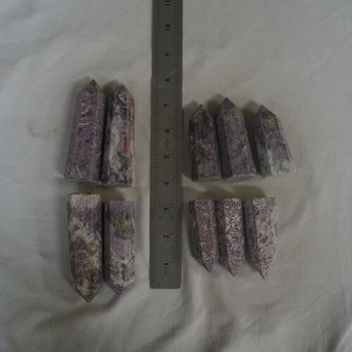 2KG 20Pcs 4.4LB Natural Purple Mica Lepidolite Crystal Point Tower Healing Africa .