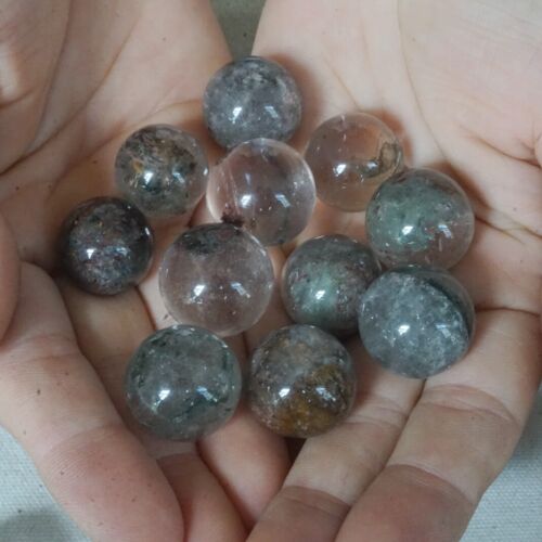 1KG 2.2LB 110Pcs Natural Phantom Ghost Clear Quartz Crystal Sphere Ball Healing .