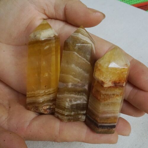 5KG 11LB 65Pcs Natural Yellow Fluorite Quartz Crystal Point Tower Healing Wholesale Lot