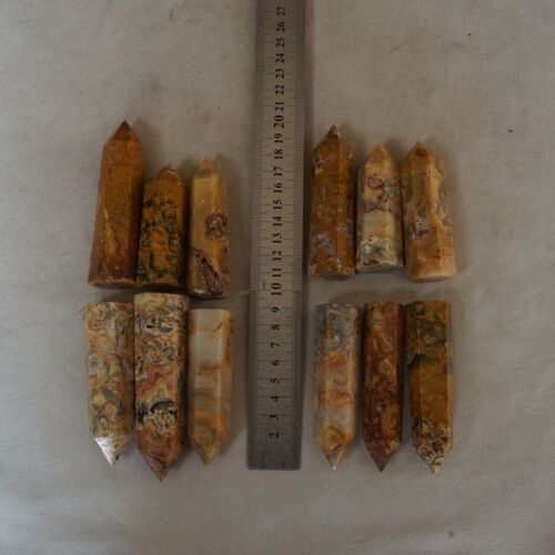 2kg 4.4LB 24Pcs Natural Crazy Agate Carnelian Quartz Crystal Point Tower Healing