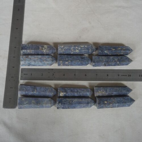 24Pcs 2KG,4.4LB Natural Blue Rose Quartz Crystal Point Tower Polished Healing Brazil