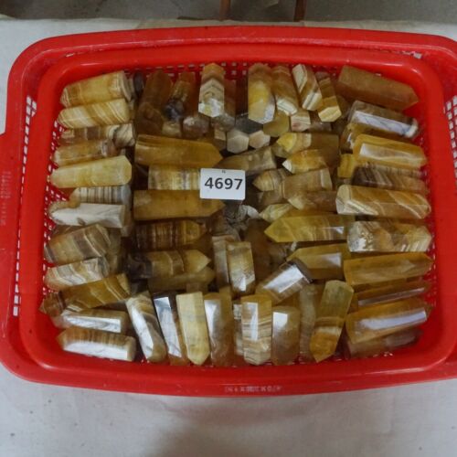 5KG 11LB 65Pcs Natural Yellow Fluorite Quartz Crystal Point Tower Healing Wholesale Lot