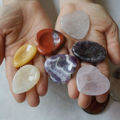 2KG 4.4LB 100Pcs Cute Quartz Crystal Jasper Decompression Mixed Worry Stones Healing