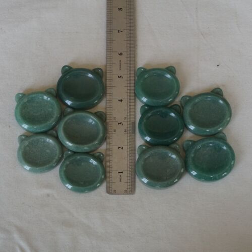 20Pcs 2.4LB Green Aventurine Jasper Crystal Thumb Bowl Decompression Stone Bulk