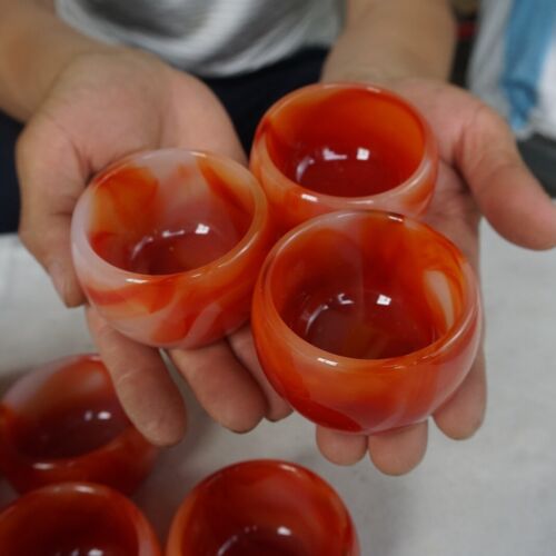 20Pcs Manmade Art Agate Carnelian Quartz Crystal Bowl Cup Carving Healing Wholesales Lot