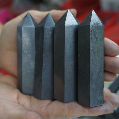 18Pcs 1kg Natural Shungite Protect Radiation Crystal Point Tower Healing Russia